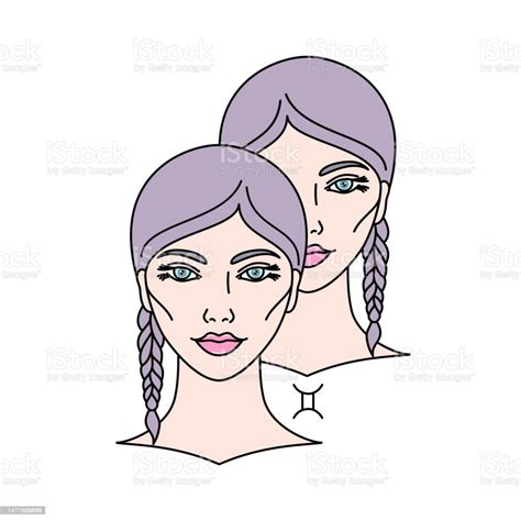 Gemini Zodiac Sign Stock Illustration Download Image Now Adult