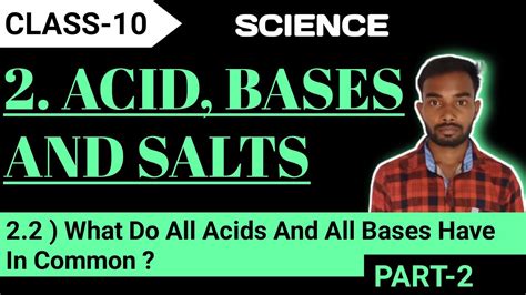 Acid Bases And Salts Class Science Chapter Common On Acids And