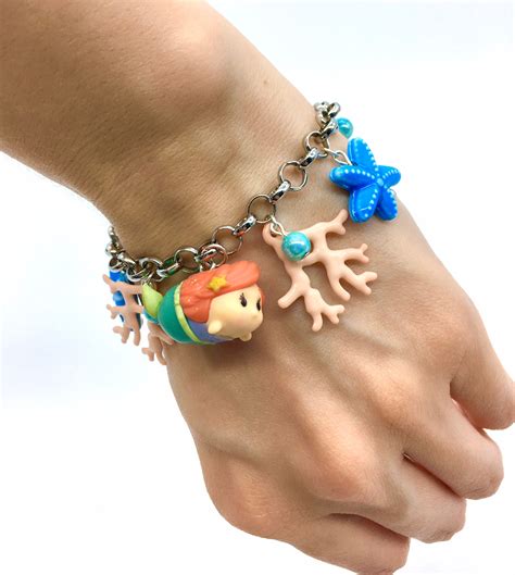 The Little Mermaid Charm Bracelet Ariel Jewelry Disney Etsy