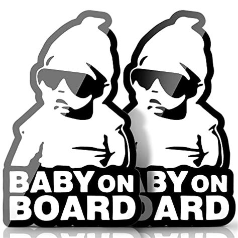 Baby On Board Sticker For Cars Funny Baby Carlos Hangover Black And