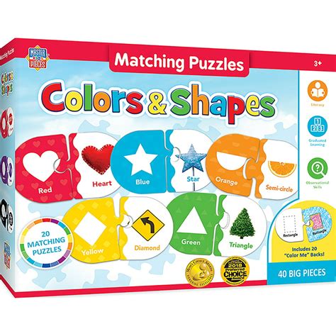 Masterpieces Educational Match Puzzle Kids Colors And Shapes Matching