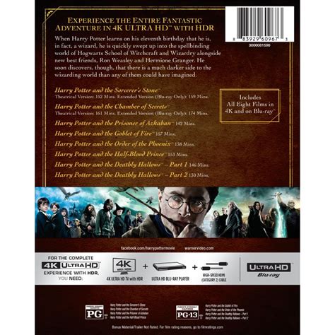 Harry Potter Complete 8 Film Collection 4k Uhd Harry Potter Shop
