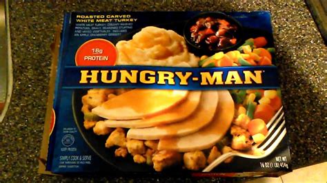 Review Hungry Man Frozen Turkey Dinner Youtube
