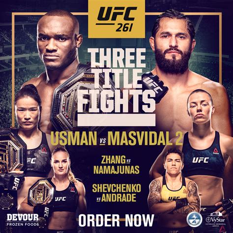 Fight By Fight Preview Ufc 261 Usman Vs Masvidal 2 Ufc