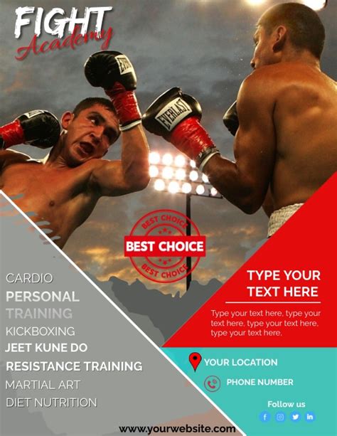 Copy Of Kickboxing Flyer Postermywall
