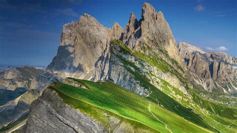 Alps Italy Green Covered Mountain Peak Rock 4k 5k Hd Nature Wallpapers