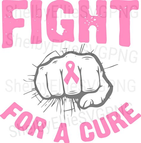 fight for a cure breast cancer pink ribbon fight breast cancer etsy