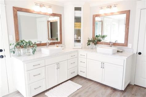 Rustic Corner Vanity Large Mirrors Bathroom Counter Storage Corner