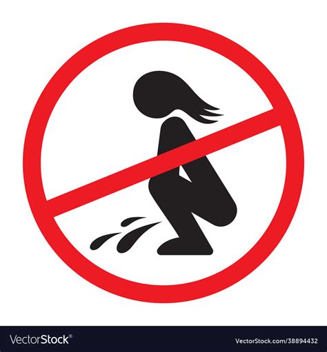 Do Not Pee Sign Royalty Free Vector Image Vectorstock
