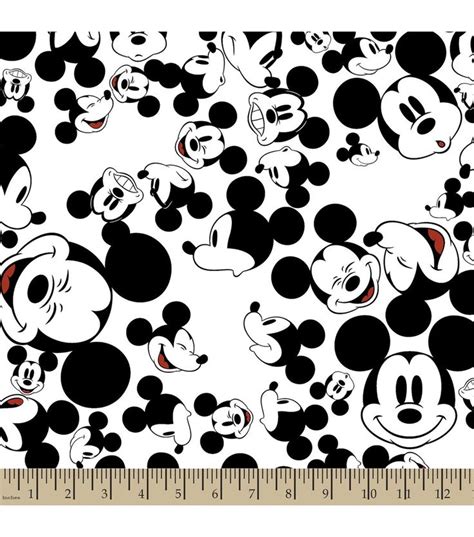 Disney Mickey Mouse Print Fabric The Many Faces Of Mickey Jo Ann