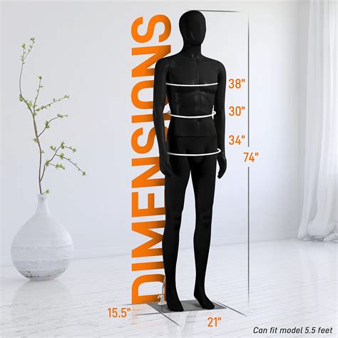 Serenelife Adjustable Male Mannequin Full Body Body 73 Detachable Man