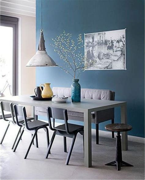Esszimmer Gestalten Schöne Und Moderne Einrichtungsideen Blaue Wand