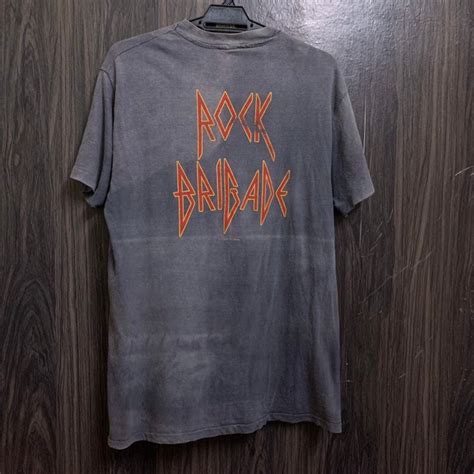 Vintage 80s Def Leppard Rock Brigade 1981 Concert Tour T Shirt Etsy