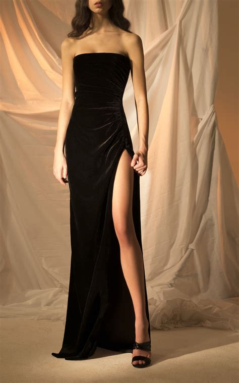 look fabulous with a black slit formal dress