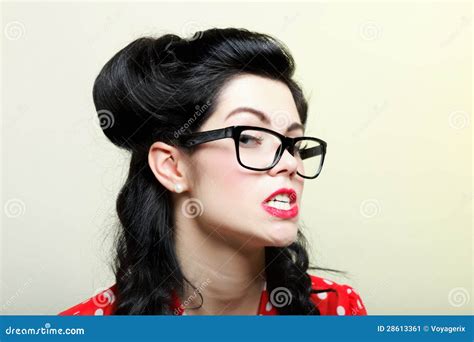 Funny Girl Pin Up Make Up And Hairstyle Stock Image Image 28613361