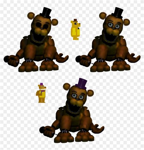 Editwithered Fnaf Golden Freddy Full Body Transparent PNG 1044x1452