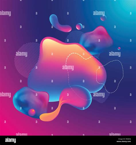 Fluid Design Graphic Elements Dynamic Background With Abstract Forms