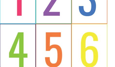 Printable Colored Numbers 1 10 7 Best Images Of Large Printable
