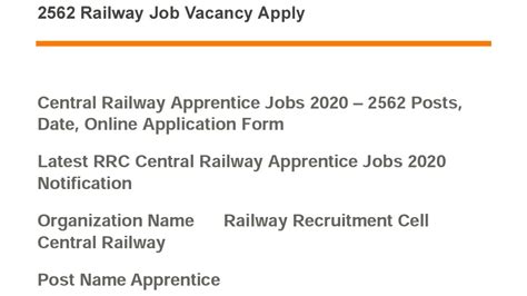 Vacancies in colombo and kurunegala branches. Central Railway Job Vacancy Apply Notification 2562 job ...