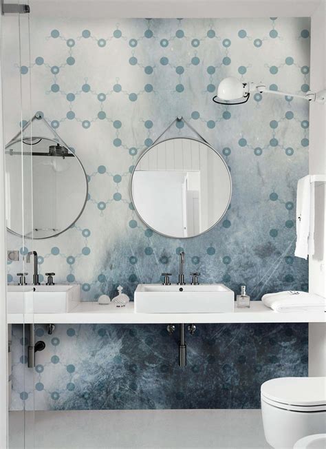 Wallanddecò Wet System 16 Frozen Waterproof Wallpaper Bathroom Tile