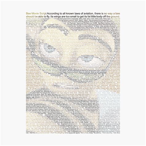 Bee Movie Script You Can Read It Check Description For Details