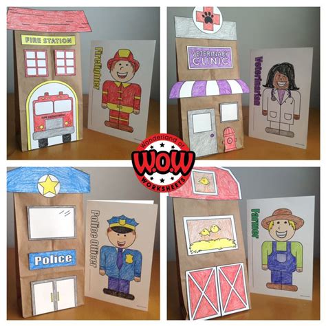 Arts and crafts at this age are a magnificent way to let the child's creativity and imagination soar. Community Helpers Activity Craft | Community helpers ...