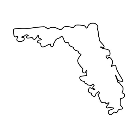 Florida Map Outline Printable State Shape Vector Dad