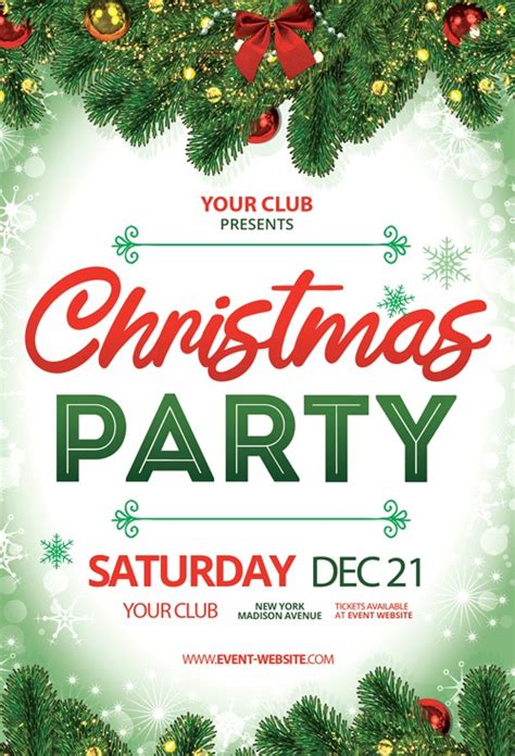 Christmas Party Event Free Psd Flyer Template Psdflyer