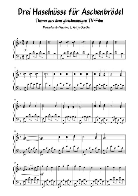 Darf ich kostenlose klaviernoten ausdrucken? Bildergebnis für aschenbrödel melodie noten flöte | Noten ...