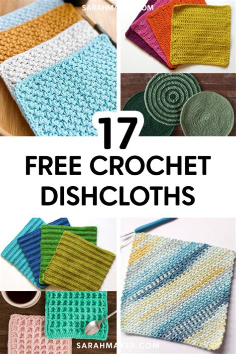 17 Easy Crochet Dishcloth Patterns Sarah Maker