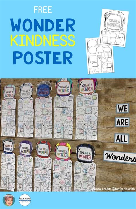 Wonder Freebie Wonder Kindness Poster Kindness Week Activity
