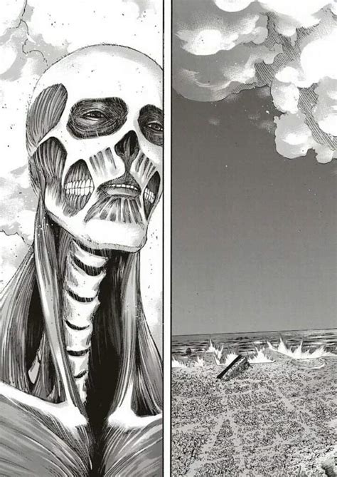 In that one chapter where he gets his jaw beaten i just waited for him to go colossal and save the others. Chapter 104 Is Out! | Attack On Titan Amino