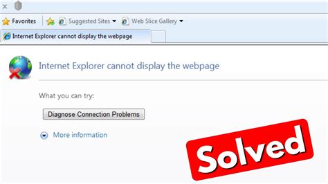Fix Diagnose Connection Problems Windows 7 Internet Explorer Cannot