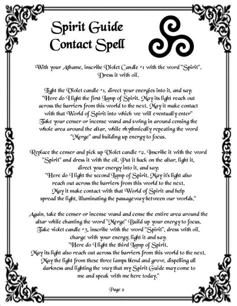 Spirit Guide Contact Spell Witches Of The Craft
