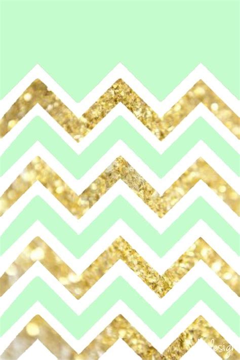 Wallpaper Cute Mint Gold Iphone Andesign Graphic