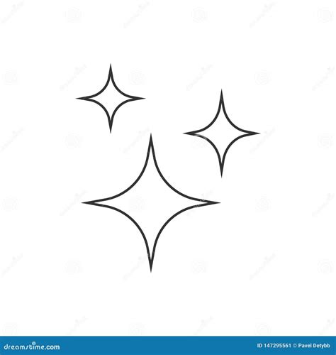 Sparkle Star Icon Vector Illustration Flat Design Stock Illustration