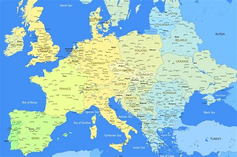 Europe map | Europe map, World map europe, Europe continent