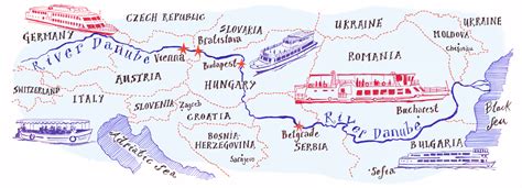 Danube River Basin By Maps Illustrated Map Danube River Illustrated