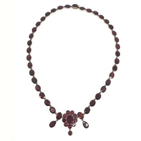 Antique Georgian Garnet Necklace Jewellery Discovery