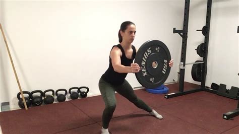 Lateral Lunge W Plate Press Youtube