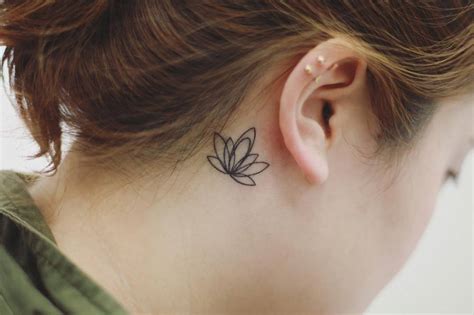 28 Famous Concept Small Lotus Tattoo Behind Ear