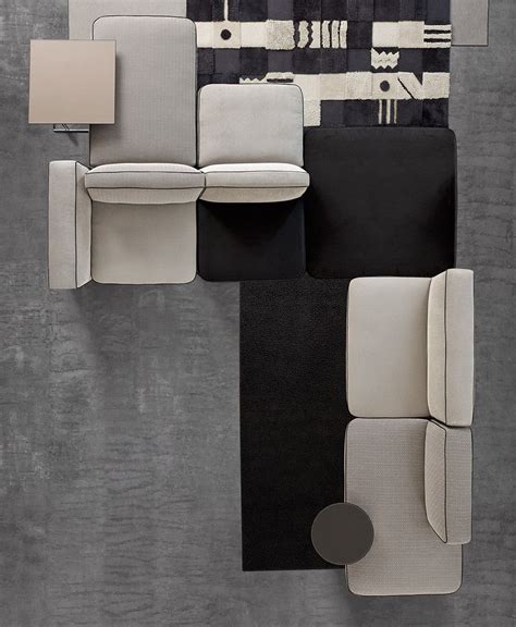 Modular Angular Bifacial Group Medium Sofa by Il Loft in Modular Sofas