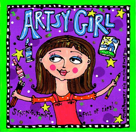 Artsy Girl Painting By Cherry Pie Studios