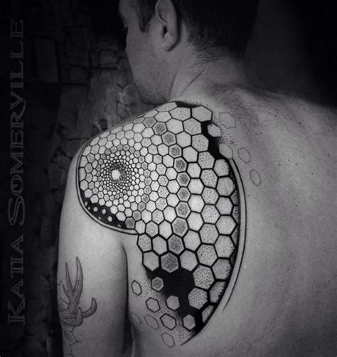 Shoulder Blade Tattoo Honeycomb Best Tattoo Ideas Gallery