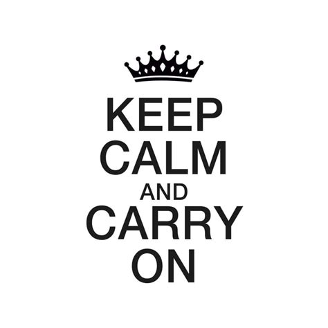 Sticker Mural Keep Calm And Carry On Wall Artfr