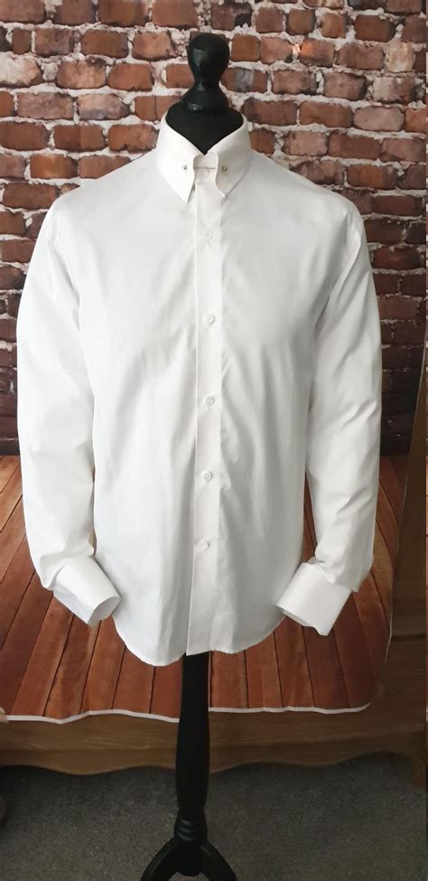 Mens Pin Collar Brand Ruben 1960s Shirt White Cotton Etsy