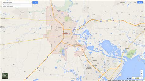 Beaumont Texas Map