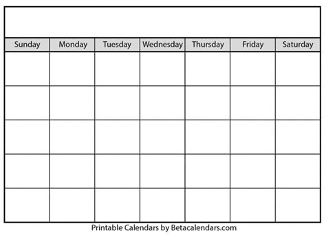 Blank Calendars 2024 Free Printable