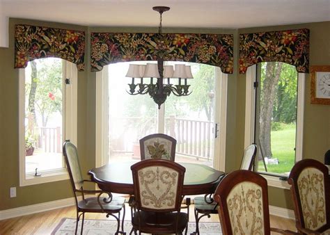 Bay windows are a lovely architectural feature. kitchen bay door cornice window treatments | Kitchen bay window with arched cornic… | Valance ...