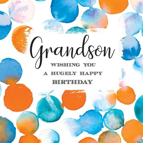 Printable Happy Birthday Grandson Cards